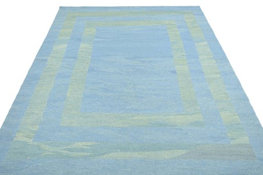 Close-up detail of New Modern Design rug from Iran / Persia showing Wool weave