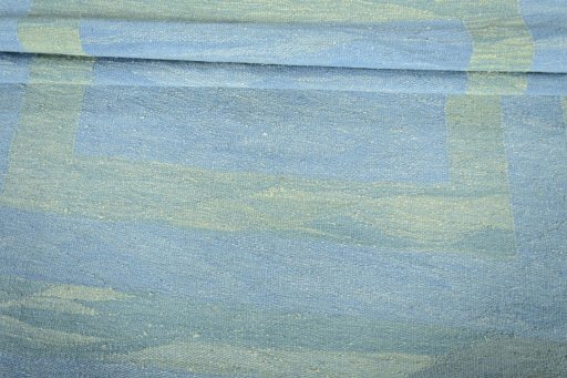 Full view of New Modern Design rug from Iran / Persia, 239 × 175 cm in Blue tones