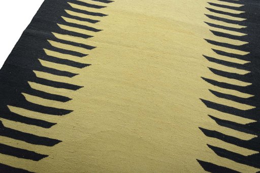 Surface texture of New Modern Design rug with natural Wool and intricate pattern