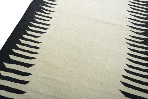 Surface texture of New Modern Design rug with natural Wool and intricate pattern