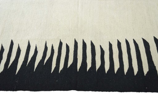 Close-up detail of New Modern Design rug from Iran / Persia showing Wool weave