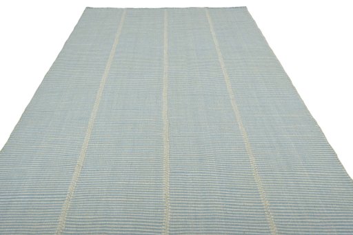 Close-up detail of New Modern Design rug from Iran / Persia showing Wool weave