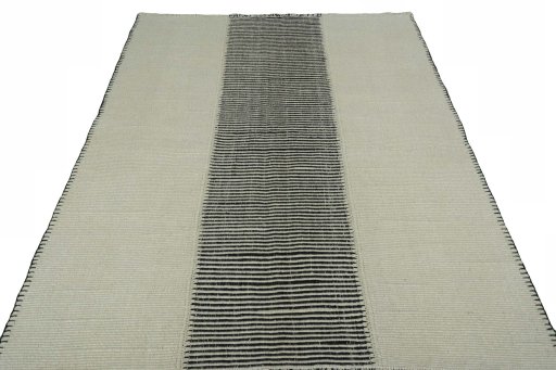 Close-up detail of New Modern Design rug from Iran / Persia showing Wool weave