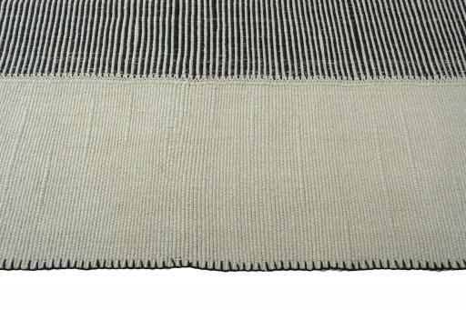 Close-up detail of New Modern Design rug from Iran / Persia showing Wool weave