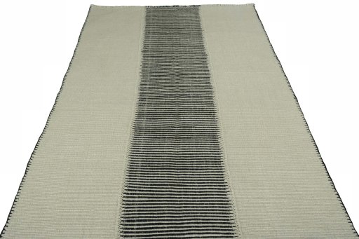 Close-up detail of New Modern Design rug from Iran / Persia showing Wool weave