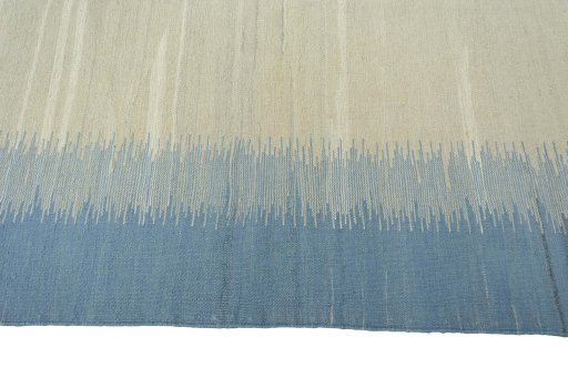 Close-up detail of New Modern Design rug from Iran / Persia showing Wool weave