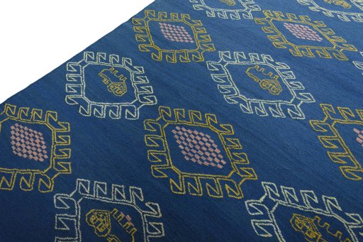 Surface texture of New Modern Design rug with natural Wool and intricate pattern