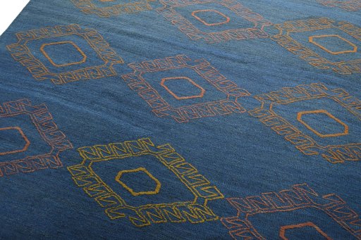 Surface texture of New Modern Design rug with natural Wool and intricate pattern