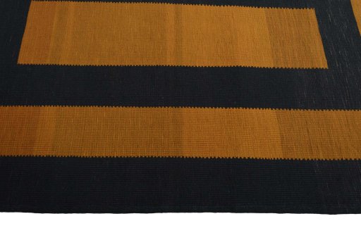 Close-up detail of New Modern Design rug from Iran / Persia showing Wool weave