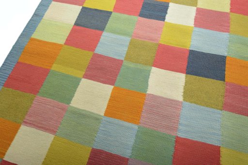 Surface texture of New Modern Design rug with natural Wool and intricate pattern