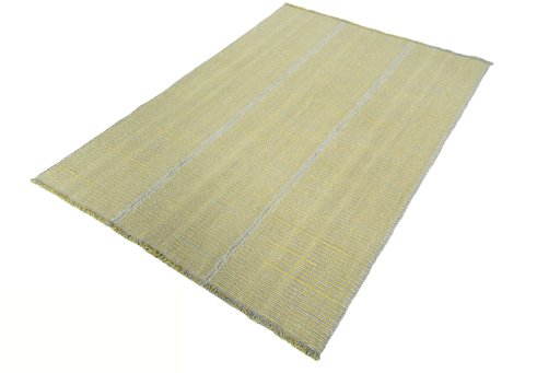 Corner detail of New Modern Design rug showing border pattern and Wool pile