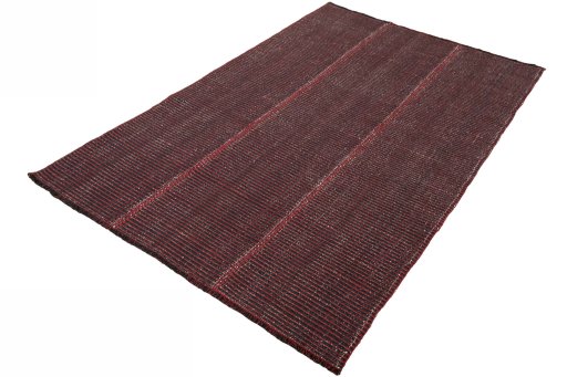 Corner detail of New Modern Design rug showing border pattern and Wool pile