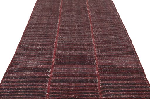 Close-up detail of New Modern Design rug from Iran / Persia showing Wool weave
