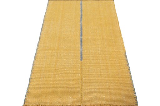 Close-up detail of New Modern Design rug from Iran / Persia showing Wool weave