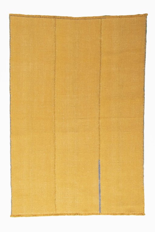Full view of New Modern Design rug from Iran / Persia, 251 × 175 cm in Yellow tones