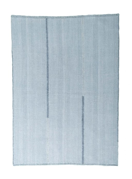 Full view of New Modern Design rug from Iran / Persia, 207 × 151 cm in Blue tones