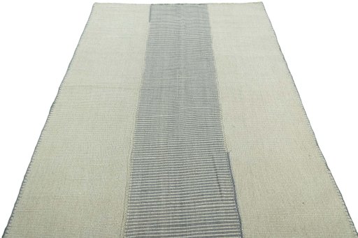 Close-up detail of New Modern Design rug from Iran / Persia showing Wool weave