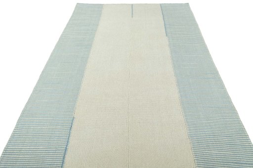 Close-up detail of New Modern Design rug from Iran / Persia showing Wool weave