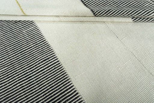 Full view of New Modern Design rug from Iran / Persia, 309 × 203 cm in Beige tones