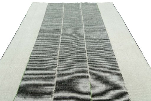 Close-up detail of New Modern Design rug from Iran / Persia showing Wool weave