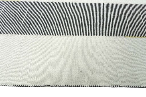 Close-up detail of New Modern Design rug from Iran / Persia showing Wool weave