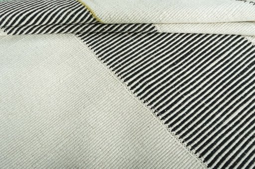 Full view of New Modern Design rug from Iran / Persia, 249 × 171 cm in Beige tones