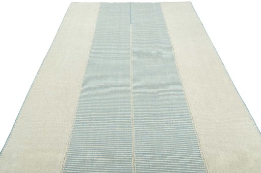 Close-up detail of New Modern Design rug from Iran / Persia showing Wool weave