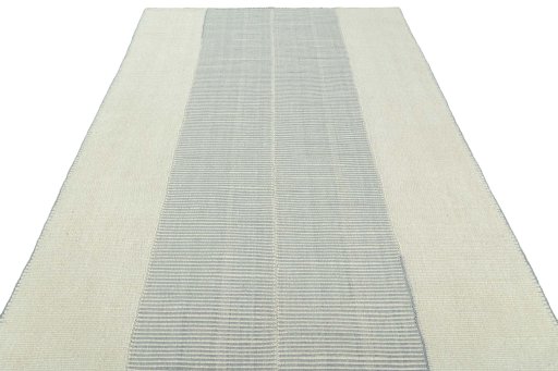 Close-up detail of New Modern Design rug from Iran / Persia showing Wool weave