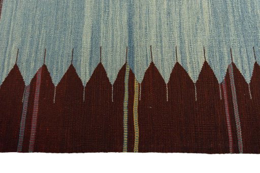 Close-up detail of New Modern Design rug from Iran / Persia showing Wool weave