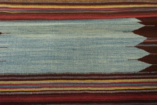 Full view of New Modern Design rug from Iran / Persia, 191 × 150 cm in Blue tones