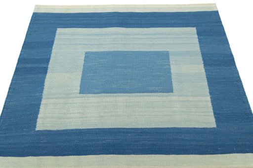 Close-up detail of New Modern Design rug from Iran / Persia showing Wool weave