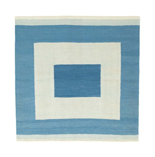 Full view of New Modern Design rug from Iran / Persia, 116 × 116 cm in Beige tones