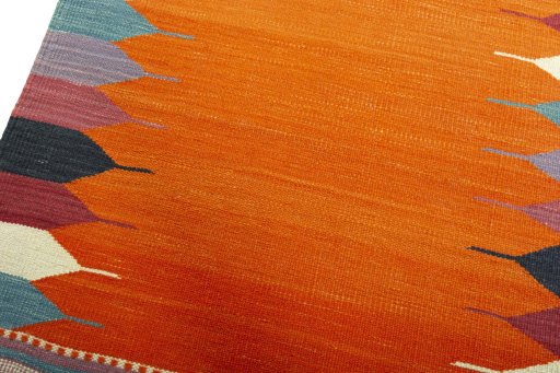 Surface texture of New Modern Design rug with natural Wool and intricate pattern