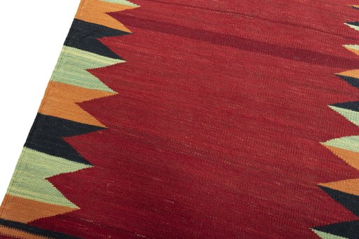 Surface texture of New Modern Design rug with natural Wool and intricate pattern