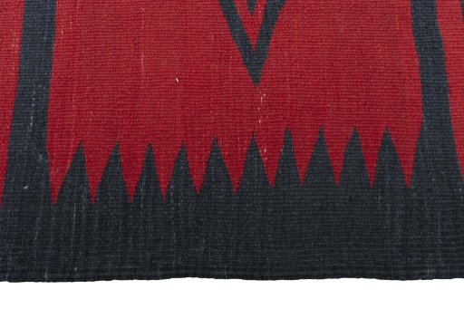 Close-up detail of New Modern Design rug from Iran / Persia showing Wool weave