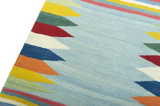 Surface texture of New Modern Design rug with natural Wool and intricate pattern