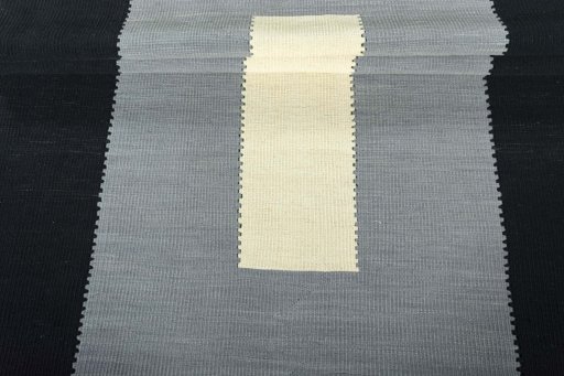 Full view of New Modern Design rug from Iran / Persia, 227 × 124 cm in Gray tones