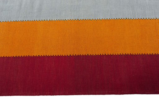Close-up detail of New Modern Design rug from Iran / Persia showing Wool weave