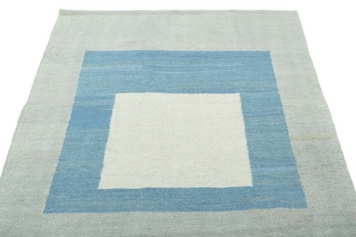 Close-up detail of New Modern Design rug from Iran / Persia showing Wool weave