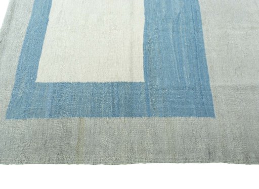 Close-up detail of New Modern Design rug from Iran / Persia showing Wool weave