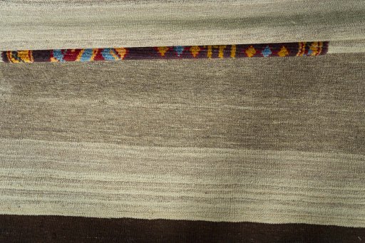 Full view of New Modern Design rug from Iran / Persia, 135 × 96 cm in Beige tones
