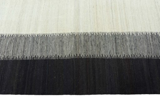 Close-up detail of New Modern Design rug from Iran / Persia showing Wool weave