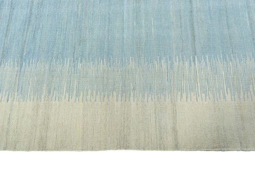 Close-up detail of New Modern Design rug from Iran / Persia showing Wool weave
