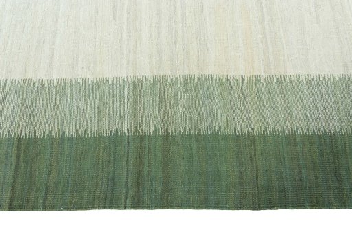 Close-up detail of New Modern Design rug from Iran / Persia showing Wool weave