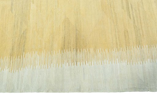Close-up detail of New Modern Design rug from Iran / Persia showing Wool weave
