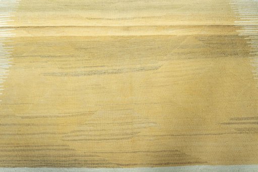 Full view of New Modern Design rug from Iran / Persia, 200 × 146 cm in Yellow tones