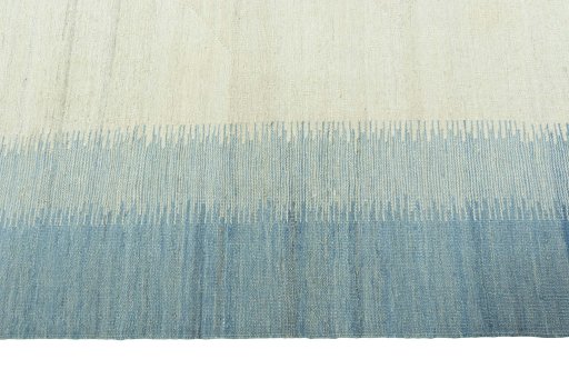 Close-up detail of New Modern Design rug from Iran / Persia showing Wool weave