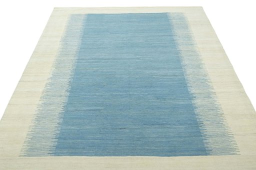 Close-up detail of New Modern Design rug from Iran / Persia showing Wool weave