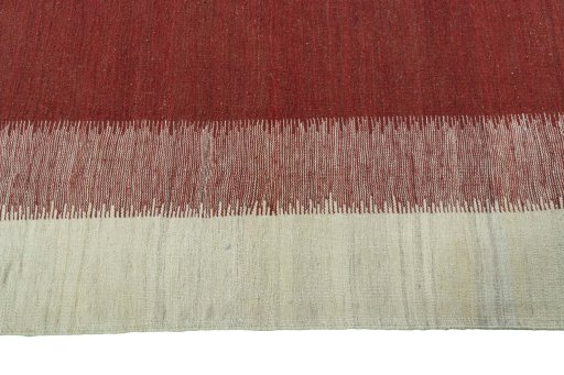 Close-up detail of New Modern Design rug from Iran / Persia showing Wool weave