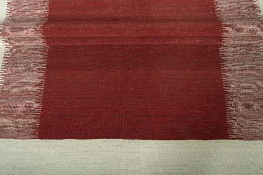 Full view of New Modern Design rug from Iran / Persia, 211 × 153 cm in Red tones